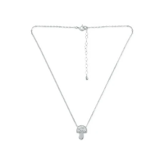 Coupon 😍 Giani Bernini Cubic Zirconia Mushroom Pendant Necklace In Sterling Silver, 16 + 2 Extender, Created For Macy's 🔥 3 Coupon 😍 Giani Bernini Cubic Zirconia Mushroom Pendant Necklace In Sterling Silver, 16 + 2 Extender, Created For Macy's 🔥 - Image 3