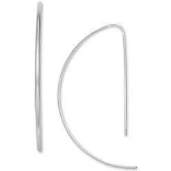 Buy π Giani Bernini Half Circle Threader Earrings In Sterling Silver, Created For Macy's π