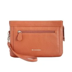 Brand new βοΈ Giani Bernini Softy Leather Crossbody Wallet, Created For Macy's Cognac/silver π
