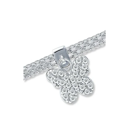 Best Sale ✔️ Giani Bernini Cubic Zirconia Butterfly Charm Bismark Chain Bracelet, Created For Macy's White 🎉 3 Best Sale ✔️ Giani Bernini Cubic Zirconia Butterfly Charm Bismark Chain Bracelet, Created For Macy's White 🎉 - Image 3