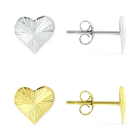Deals ๐ Giani Bernini 2-Pc. Set Textured Heart Stud Earrings In Sterling Silver & 18k Gold-Plate, Created For Macy's Gold Over Silver โจ 1 Deals ๐ Giani Bernini 2-Pc. Set Textured Heart Stud Earrings In Sterling Silver & 18k Gold-Plate, Created For Macy's Gold Over Silver โจ