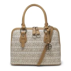 Cheap 😍 Giani Bernini Block Signature Dome Satchel, Created For Macy's Ivory/silver 🔔