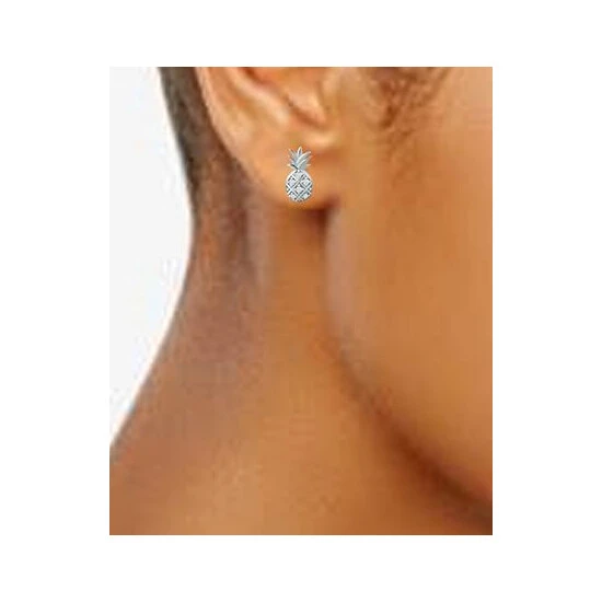 Coupon ⭐ Giani Bernini Cubic Zirconia Pineapple Stud Earrings In Sterling Silver, Created For Macy's ⭐ 2 Coupon ⭐ Giani Bernini Cubic Zirconia Pineapple Stud Earrings In Sterling Silver, Created For Macy's ⭐ - Image 2