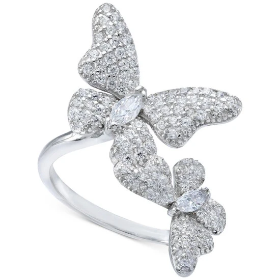 Hot Sale 🎉 Giani Bernini Cubic Zirconia Pave Butterfly Ring In Sterling Silver 👍 1 Hot Sale 🎉 Giani Bernini Cubic Zirconia Pave Butterfly Ring In Sterling Silver 👍
