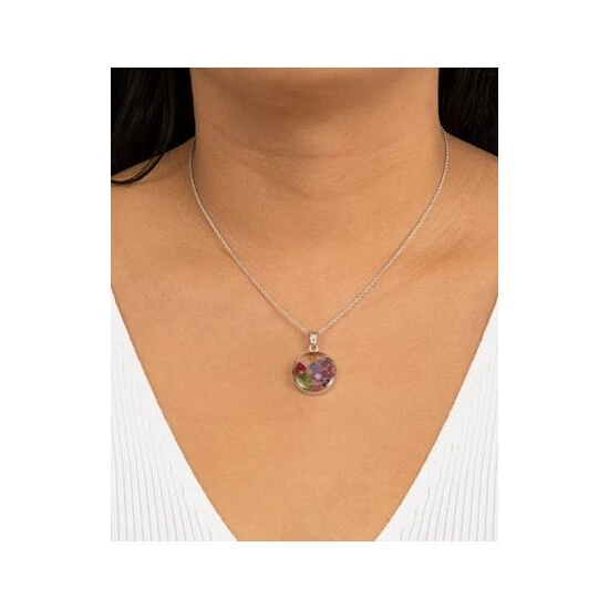 Brand new ๐ Giani Bernini Medium Round Dried Flower Medal Pendant With 18 Chain In Sterling Silver. Available In Multi Or Blue Multi โญ 2 Brand new ๐ Giani Bernini Medium Round Dried Flower Medal Pendant With 18 Chain In Sterling Silver. Available In Multi Or Blue Multi โญ - Image 2