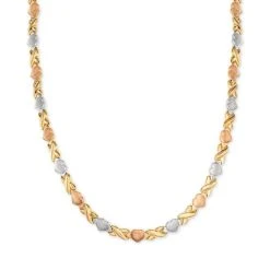 Coupon 🌟 Giani Bernini Hearts & Kisses 17 Statement Necklace In 18k Tricolor Gold-Plated Sterling Silver, Created For Macy's (Also In Gold Over Silver And Sterling Silver) ❤️