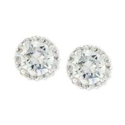New ❤️ Giani Bernini Pavé Cubic Zirconia Stud Earrings (1-3/4 Ct. T.w.) In Sterling Silver, Created For Macy's Clear/silver 👏