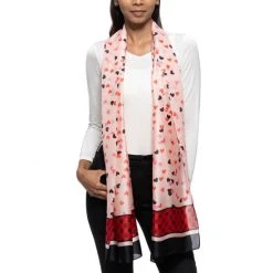 Outlet β¨ Giani Bernini π Women's Confetti Hearts Oblong Scarf Pink β€οΈ