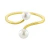 Best deal 🛒 Giani Bernini Cultured Freshwater Pearl (4 & 5mm) Bypass Ring, Created For Macy's Gold Over Silver 😍