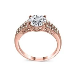 Hot Sale 🤩 Giani Bernini Solitaire Cubic Zirconia Center Stone Pave Ring, Created For Macy's Rose Gold 🛒 -Giani Bernini Shop unnamed file 1896