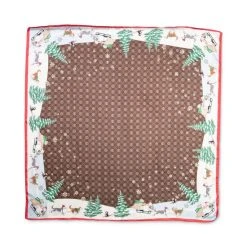 Budget 🤩 Giani Bernini Giftable Holiday Bears Square Scarf Brown ✔️ -Giani Bernini Shop unnamed file 1911