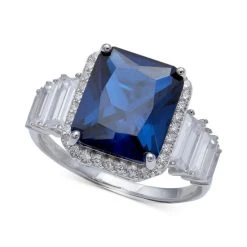 Promo π₯ Giani Bernini Cubic Zirconia Blue Statement Ring In Sterling Silver π