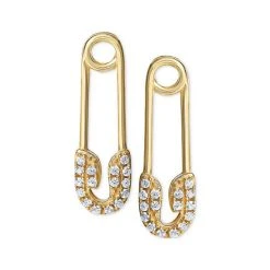 Discount 😀 Giani Bernini Cubic Zirconia Safety Pin Drop Earrings In 14k Gold Sterling Silver, Created For Macy's Gold Over Silver ⌛ -Giani Bernini Shop unnamed file 1950