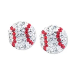 Hot Sale ✨ Giani Bernini Crystal ⚾ Baseball Stud Earrings In Sterling Silver ⭐