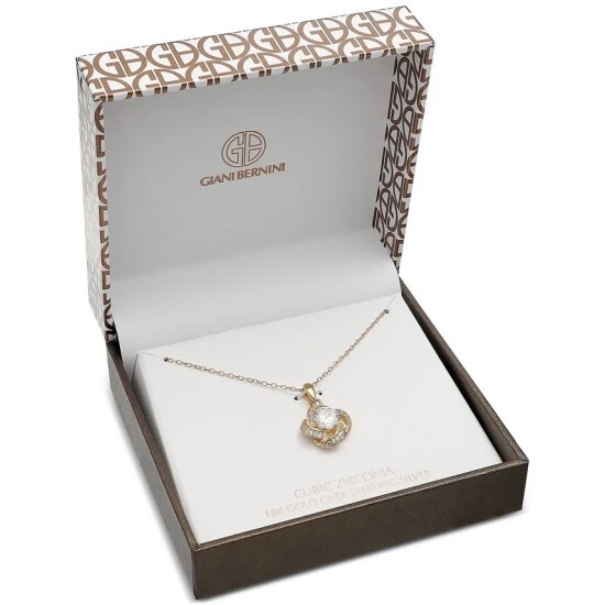 Budget ๐ Giani Bernini Cubic Zirconia Love Knot Pendant Necklace, 18 + 2 Extender, Created For Macy's Rose Gold โ 2 Budget ๐ Giani Bernini Cubic Zirconia Love Knot Pendant Necklace, 18 + 2 Extender, Created For Macy's Rose Gold โ - Image 2