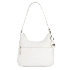 Discount 👏 Giani Bernini Nappa Leather Hobo Bag, Created For Macy's White/silver ⭐