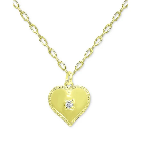Top 10 ⌛ Giani Bernini Cubic Zirconia Polished Heart Paperclip Link Pendant Necklace, 16 + 2 Extender, Created For Macy's Sterling Silver ❤️ 1 Top 10 ⌛ Giani Bernini Cubic Zirconia Polished Heart Paperclip Link Pendant Necklace, 16 + 2 Extender, Created For Macy's Sterling Silver ❤️
