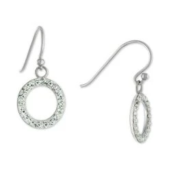 Best deal β¨ Giani Bernini Crystal Circle Drop Earrings In Sterling Silver, Created For Macy's π§¨