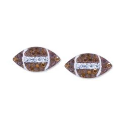 Cheap 🥰 Giani Bernini Crystal Football Stud Earrings In Sterling Silver 🌟