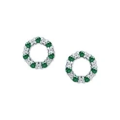 Budget ⭐ Giani Bernini Lab-Created Ruby (1/2 Ct. T.w.) & Cubic Zirconia Circle Stud Earrings In Sterling Silver (Also In Lab-Created Green Quartz), Created For Macy's ❤️ -Giani Bernini Shop unnamed file 2084