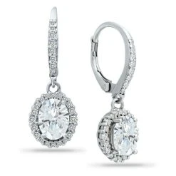 Brand new β¨ Giani Bernini Cubic Zirconia Halo Drop Earrings In Sterling Silver, Created For Macy's β¨