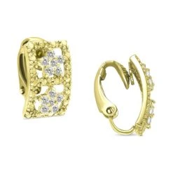 Best Pirce ⭐ Giani Bernini Cubic Zirconia Open Rectangle Clip-On Stud Earrings In 18k Gold-Plated Sterling Silver, Created For Macy's ✨ -Giani Bernini Shop unnamed file 2102