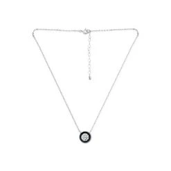 Brand new 😀 Giani Bernini Cubic Zirconia & Enamel Circle Pendant Necklace In Sterling Silver, 16 + 2 Extender, Created For Macy's Black 💯 -Giani Bernini Shop unnamed file 2108