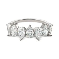 Best Pirce 🌟 Giani Bernini Cubic Zirconia Pear-Shape Band In Sterling Silver, Created For Macy's ✨
