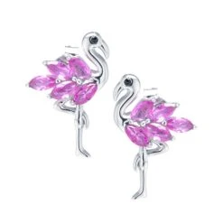 Wholesale ⭐ Giani Bernini Pink Cubic Zirconia Flamingo Earrings In Sterling Silver 🔥
