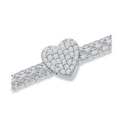 Coupon 🥰 Giani Bernini Cubic Zirconia Heart Bismark Chain Bracelet, Created For Macy's White ❤️ -Giani Bernini Shop unnamed file 2145