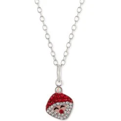 Brand new 🔔 Giani Bernini Crystal Santa Claus 18 Pendant Necklace In Sterling Silver, Created For Macy's 👍