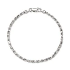 Buy 😀 Giani Bernini Rope Link Chain Bracelet In Sterling Silver, Created For Macy's ❤️