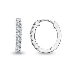 Budget π Giani Bernini Cubic Zirconia Oval Huggie Hoop Earrings In Sterling Silver βοΈ