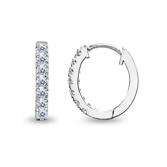 Budget ๐ Giani Bernini Cubic Zirconia Oval Huggie Hoop Earrings In Sterling Silver โ๏ธ 1 Budget ๐ Giani Bernini Cubic Zirconia Oval Huggie Hoop Earrings In Sterling Silver โ๏ธ