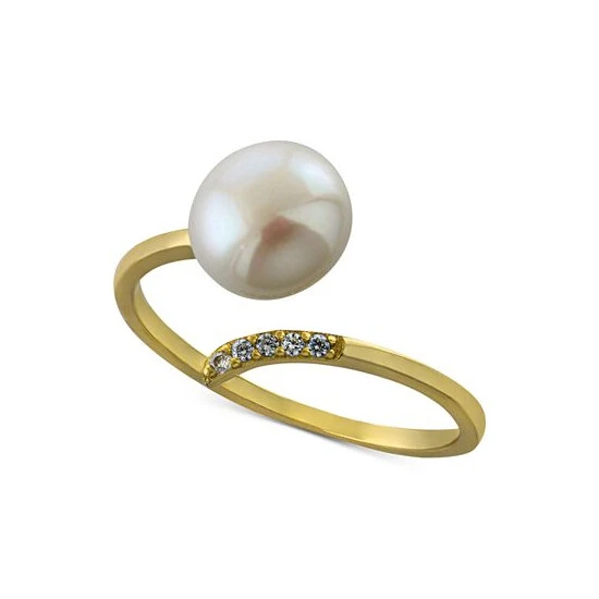 Coupon ✨ Giani Bernini Cultured Freshwater Pearl (8mm) & Cubic Zirconia Bypass Ring, Created For Macy's Sterling Silver 👏 3 Coupon ✨ Giani Bernini Cultured Freshwater Pearl (8mm) & Cubic Zirconia Bypass Ring, Created For Macy's Sterling Silver 👏 - Image 3