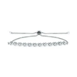 Best Pirce β¨ Giani Bernini Cubic Zirconia XO Bolo Bracelet, Created For Macy's Sterling Silver π