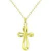 Outlet ✔️ Giani Bernini Infinity Cross Pendant Necklace, 16 + 2 Extender, Created For Macy's Gold Over Silver ✔️