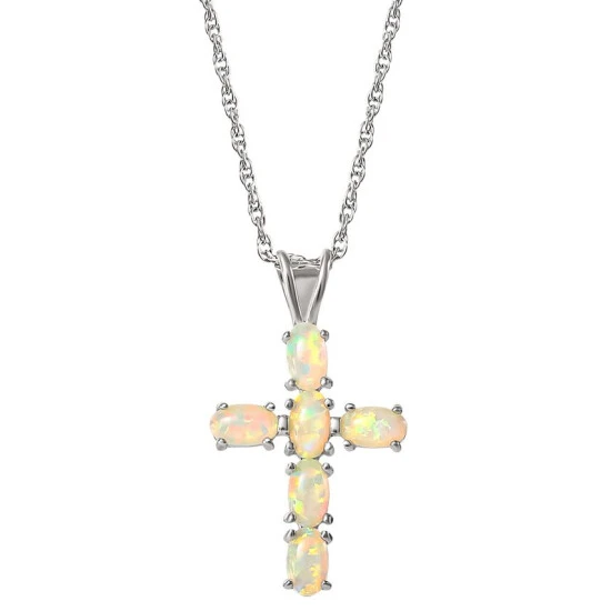Wholesale ✨ Giani Bernini Lab-Created Opal 18 Pendant Necklace (1-1/5 Ct. T.w.) In Sterling Silver, Created For Macy's ✔️ 1 Wholesale ✨ Giani Bernini Lab-Created Opal 18 Pendant Necklace (1-1/5 Ct. T.w.) In Sterling Silver, Created For Macy's ✔️