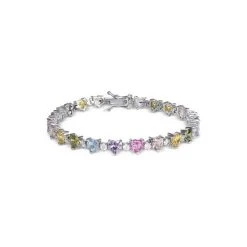 Buy 🎁 Giani Bernini Multicolor Cubic Zirconia Heart Link Bracelet In Sterling Silver, Created For Macy's 🥰 -Giani Bernini Shop unnamed file 2225