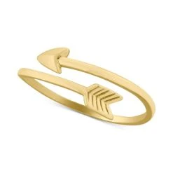 Outlet 🔔 Giani Bernini Arrow Bypass Ring, Created For Macy's Gold Over Silver ✔️