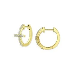 Cheapest 🤩 Giani Bernini Cubic Zirconia Cross Small Hoop Earrings, 0.625, Created For Macy's Gold Over Silver 🎁 -Giani Bernini Shop unnamed file 2245