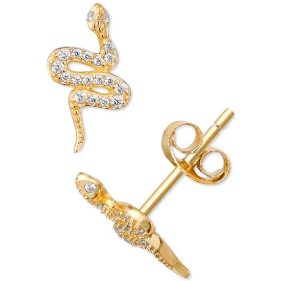 Budget ๐ฅ Giani Bernini Cubic Zirconia Snake Stud Earrings, Created For Macy's Gold โจ 1 Budget ๐ฅ Giani Bernini Cubic Zirconia Snake Stud Earrings, Created For Macy's Gold โจ