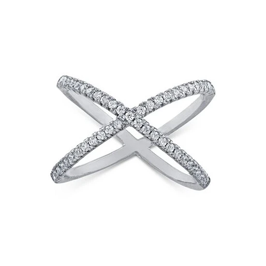 Cheapest ✨ Giani Bernini Cubic Zirconia Crisscross Statement Ring In Sterling Silver, Created For Macy's ❤️ 3 Cheapest ✨ Giani Bernini Cubic Zirconia Crisscross Statement Ring In Sterling Silver, Created For Macy's ❤️ - Image 3