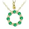 Wholesale 🎉 Giani Bernini Lab-Created Green Quartz & Cubic Zirconia In 18k Gold-Plated Sterling Silver, 16 + 2 Extender, Created For Macy's ✔️