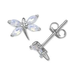 Cheapest ❤️ Giani Bernini Lab-Created Opal Dragonfly Stud Earrings In Sterling Silver, Created For Macy's ✔️
