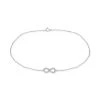 Cheapest ⭐ Giani Bernini Cubic Zirconia Infinity Ankle Bracelet In Sterling Silver, Created For Macy's ❤️