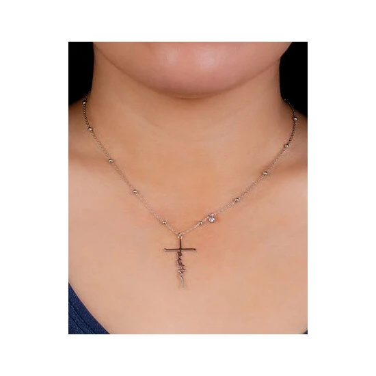 Buy ๐ Giani Bernini Cubic Zirconia Faith Cross Pendant Necklace In Sterling Silver, 16 + 2 Extender, Created For Macy's โญ 2 Buy ๐ Giani Bernini Cubic Zirconia Faith Cross Pendant Necklace In Sterling Silver, 16 + 2 Extender, Created For Macy's โญ - Image 2