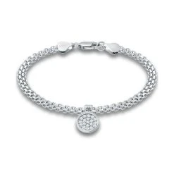 Outlet 😉 Giani Bernini Cubic Zirconia Disc Charm Bismark Chain Bracelet, Created For Macy's Yellow ✨