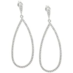 Buy ✔️ Giani Bernini Cubic Zirconia Pavé Teardrop Drop Earrings In Sterling Silver, Created For Macy's 🎉