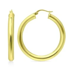 Buy π Giani Bernini Polished Hoop Earrings, Created For Macy's Gold Over Silver π